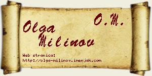 Olga Milinov vizit kartica